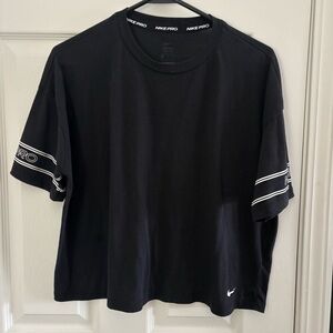 Nike Pro long crop t shirt womens large